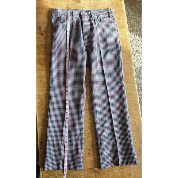 Vintage Levi's STA-PREST red and black Houndstooth size 28 - Picture 11 of 12
